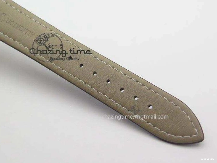 On YG A2824 Leather Brown Dial Date Cellini Strap Numeral White 0318